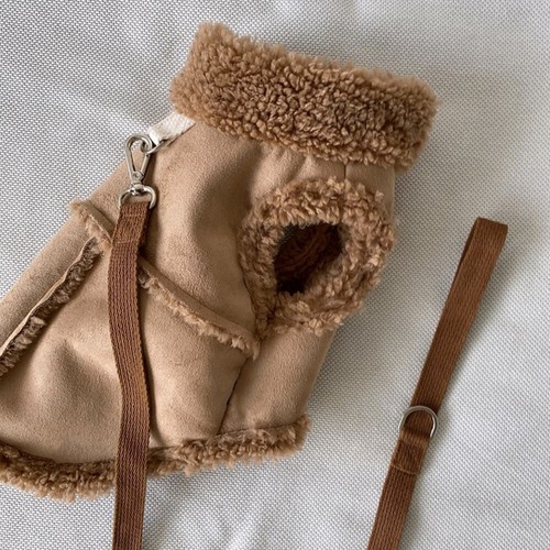 Pet Dog Cat Warm Fleece Vest Clothes Puppy T Shirt Sweater Coat Button Jacket - Picture 8 of 20