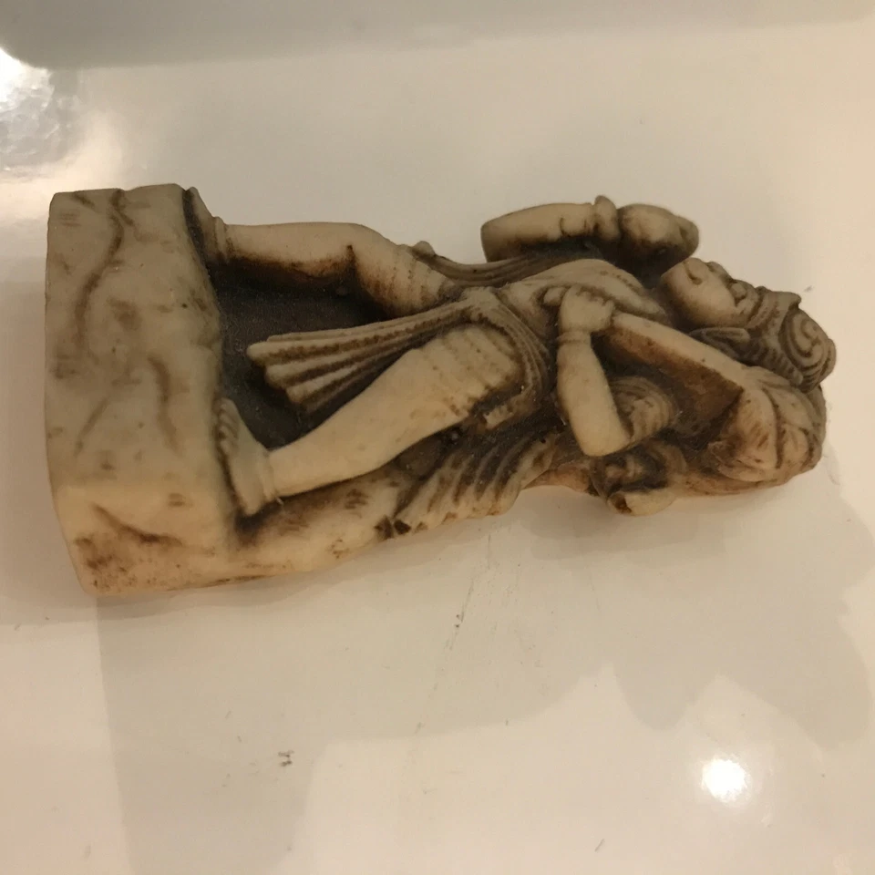 Estatua de piedra de jabón hecha a mano vintage de 2,5" mono Hanuman NOI Foto 2 de 4
