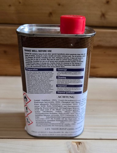 Original Danish Oil von Rustins seidenglänzend - 500 ml dänisches öl tungöl oel - Bild 2 von 2