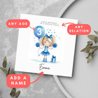 Personalised Name Cheerleader Birthday Card Cute Dance Cheer Personalised Girl 3