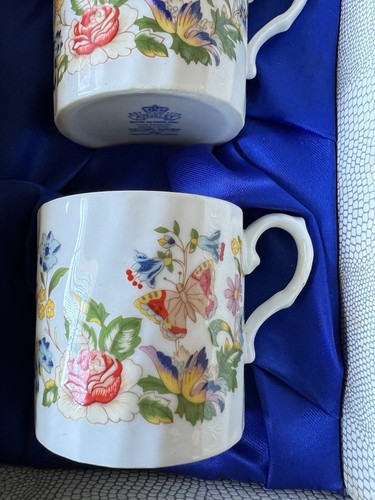 Pristine Condition 6 Aynsley Cottage Garden Fine Bone China Demitasse - Picture 4 of 5