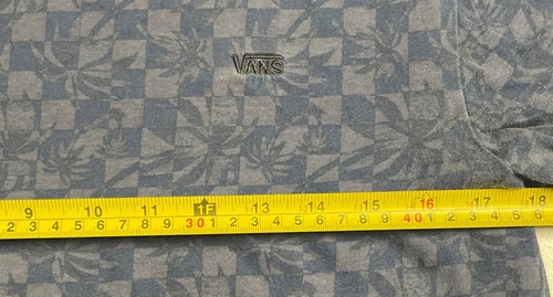 Youth Vans Large Navy Blue Palm Tree Checkerboard Crewneck Short Sleeve T-Shirt - Picture 4 of 7