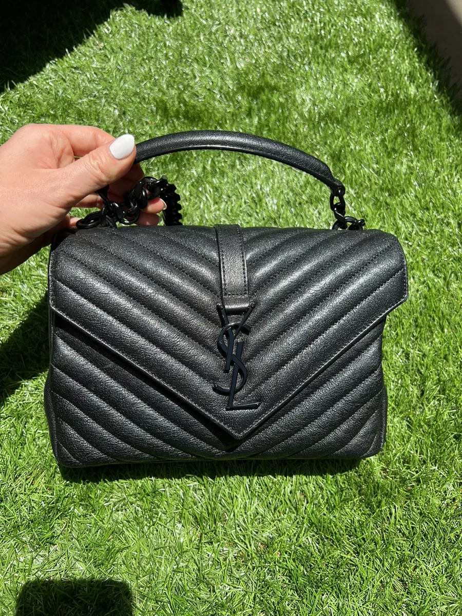 LARGE COLLEGE IN QUILTED LEATHER, Saint Laurent