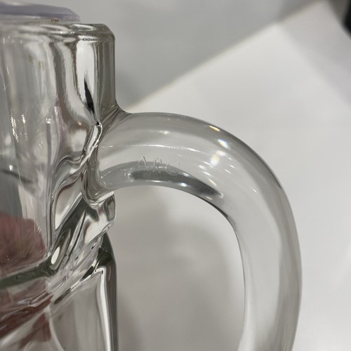 Vintage Arc France Crystal Clear Octime Glass Pitcher Lid Juice Water - Picture 5 of 9