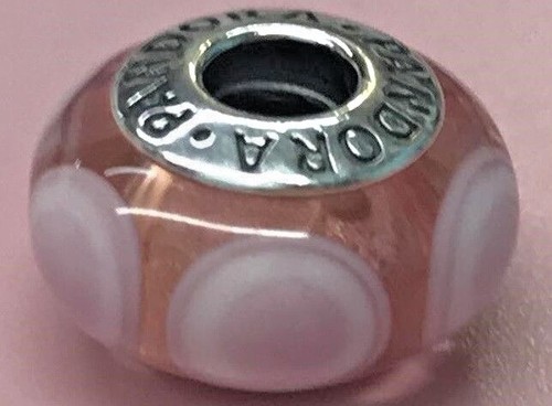 PANDORA | PINK STEPPING STONES MURANO CHARM *NEU* 790911 RETIRED 925 ALE RARE USA - Bild 1 von 5