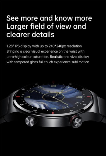 Montre Connectée Sport Pour Homme Écran AMOLED Étanche Compatible Android iOS - Photo 11/19