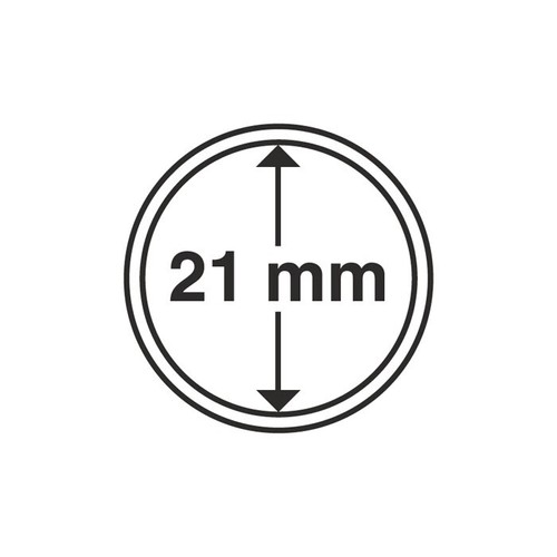 Cápsulas para monedas de 21 mm - Contenedor de vitrina redonda para cápsulas transparentes portamonedas de 1 p - Imagen 4 de 6