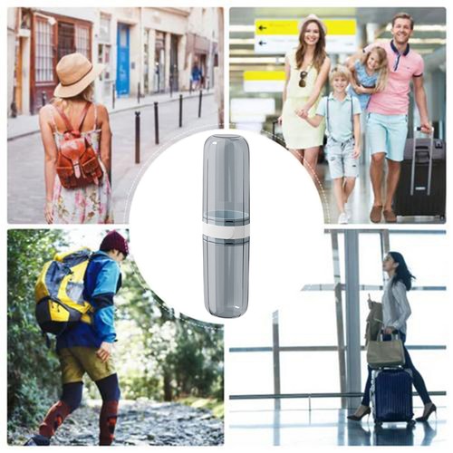 Tazza spazzolino portatile da viaggio bagno porta dentifricio custodia scatola - Foto 11 di 13