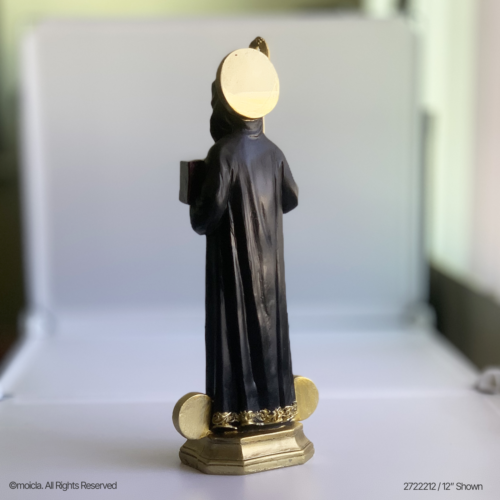 Estatua de resina de San Benito - Estatuilla católica de 12". Figura Católica San Benito - Imagen 3 de 5