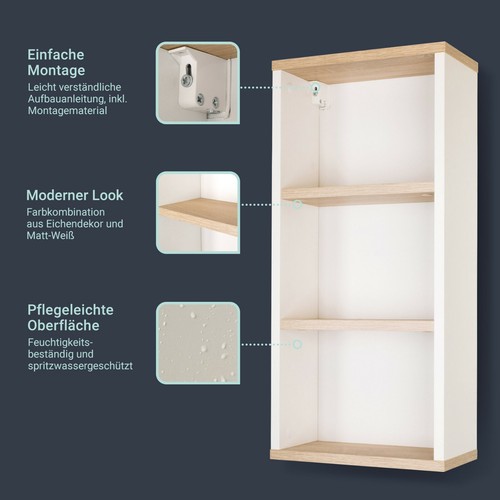 BadeDu ARC Badmöbel Badschränke Waschtischunterschrank Weiß Badezimmerschrank - Bild 27 von 29