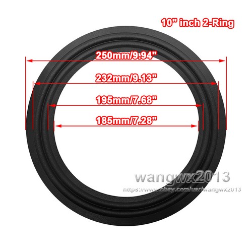 2x For 10" inch Speaker 2-Ring 4-Ring Cloth Edge Speaker Surround Circle Repair - Picture 9 of 14