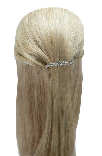 Bella Pair of Barrettes Med/Small Sparkly Crystal Hair Clips Thin Hair U0927-1pr - 第 13/13 張圖片