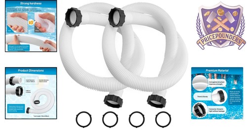 Pool Pump Hoses Plastic 1.5" Diameter 59" Long Leak-Proof For Above Ground Pools - Picture 2 of 9