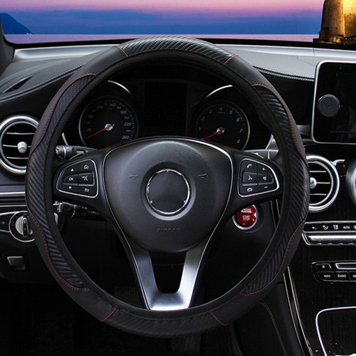 Microfiber Leather 15'' Car Steering Wheel Cover Anti-slip Universal Accessories - Foto 3 di 7