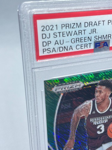 2021 Prizm DP Autographs D.J Stewart Jr. /5 Green Shimmer PSA 10 Auto 10 RC - Picture 2 of 6