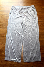 NWOT STARS ABOVE Women's Pajama Pants Knit Silver Velvet Stretchy Waist XXL  08
