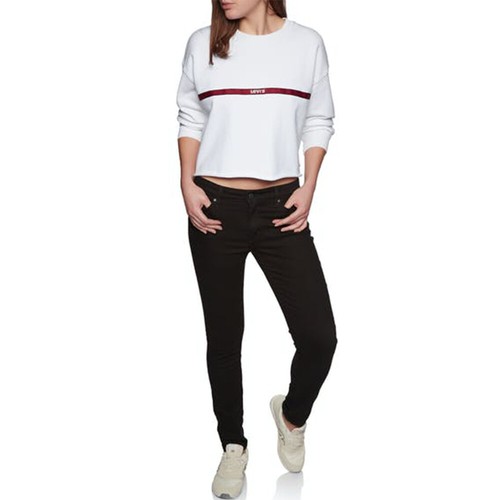 Levi’s® Levi's Graphic Raw Cut Hem Sweatshirt | White/Red (XS-S) - Picture 2 of 7