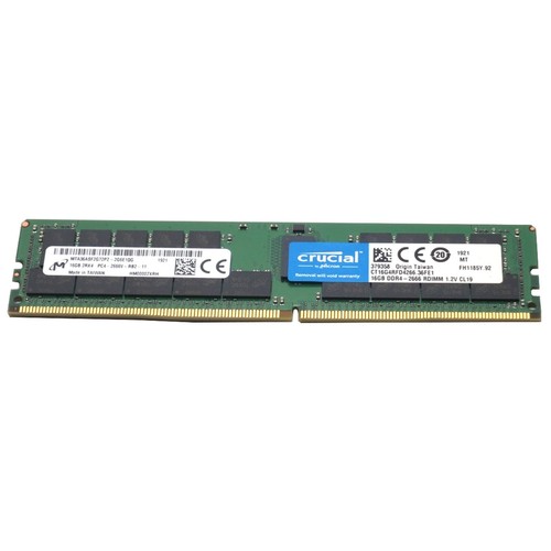 Micron 16GB 2666MHz DDR4 ECC RAM RDIMM PC4-21300 Server Memory CT16G4RFD4266 - Picture 2 of 6