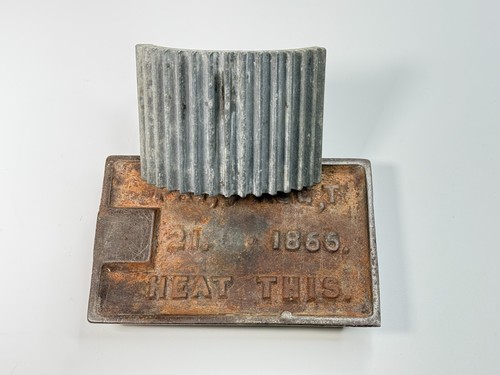 Antique Cast Iron Geneva Rocking Clothing Crimper Hand Fluter Pat 1866 - Picture 6 of 6