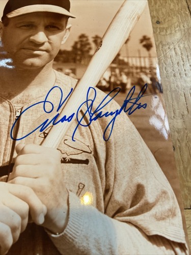 Enos Slaughter Auto Autograph 8x10 Signed Photo JSA COA - Picture 2 of 3