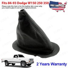Fits 1984-1993 Dodge W150 W250 W350 Shifter Shift Boot Replacement Cover Black