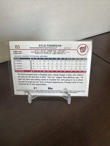 2024 Topps Easter Foil Kyle Finnegan Washington Nationals #153 - Picture 2 of 2