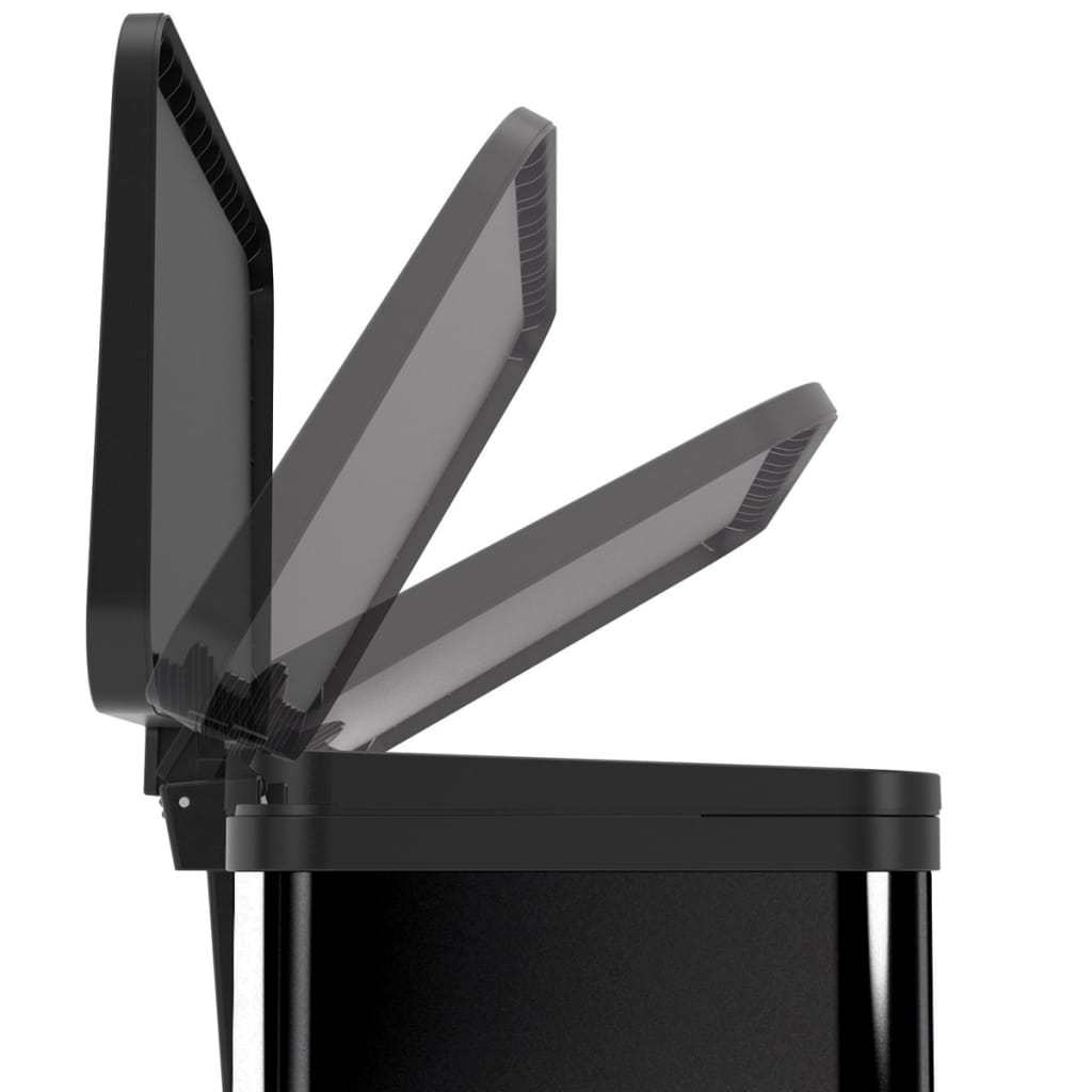 Hailo Hailo Hailo Cubo de Basura Pedal L 17+9L Negro Basurero Papelera Desperdicio Residuo 72890e Hailo Hailo Hailo Cubo de Basura Pedal L 17+9L Negro Basurero Papelera Desperdicio Residuo 72890e