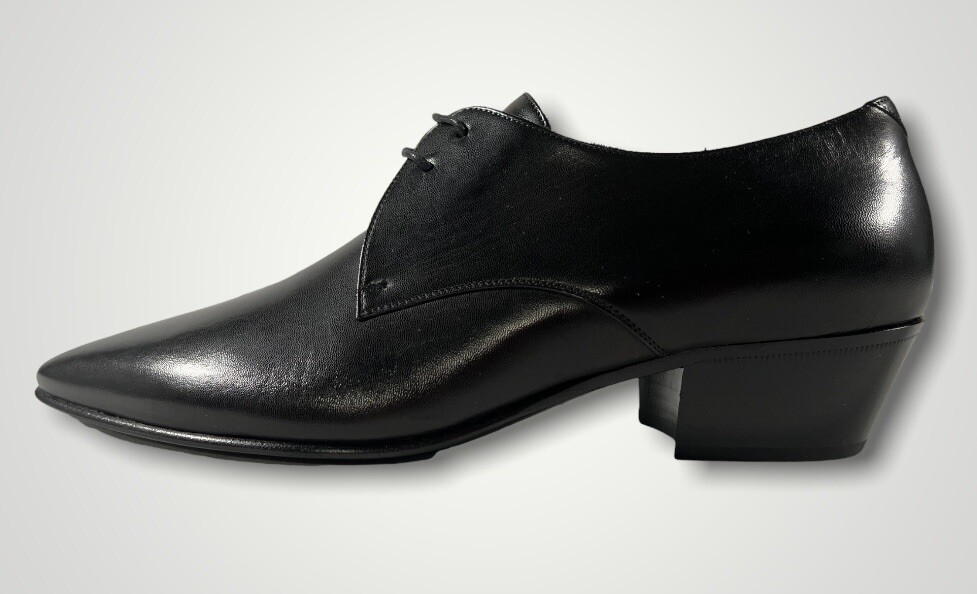 Scarpe stringate Saint Laurent Tripon in pelle nera taglia US 9 Made in Italy