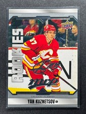 Yan Kuznetsov 2024-25 Upper Deck MVP #245 SILVER SCRIPT Raw (RC) Calgary Flames