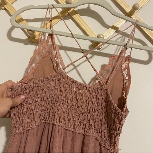 Free People One Adela Maxi Dress in Dusty Rose size Small - Picture 8 of 10