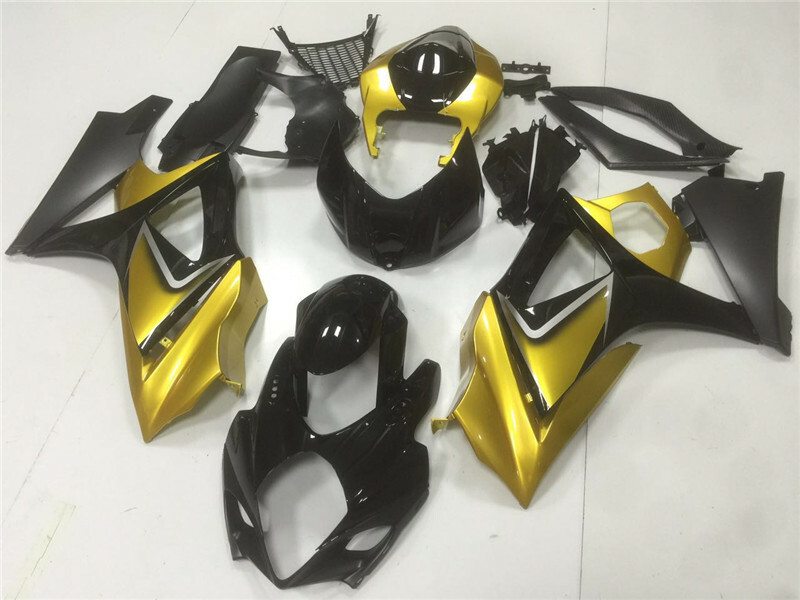 FK Injection Yellow Black ABS Fairing Fit for Suzuki 2007-2008 GSXR 1000 a049 image