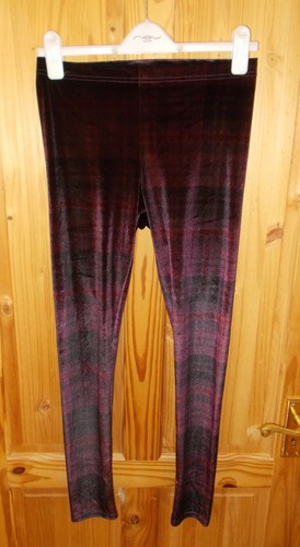 1max Bourgogne Red Purple Black Tartan Check Stretch Velvet Leggings 8 36 afficher le titre d'origine 1max Bourgogne Red Purple Black Tartan Check Stretch Velvet Leggings 8 36 afficher le titre d'origine