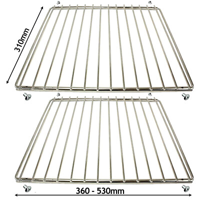 2 x Universal Verstellbare Arme Ausziehbar Chrom Backofen Herd Gestell Grill Ablagen