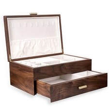 High-end Solid Wood Jewelry Storage Box Ladies Retro Wooden Necklace Jewelry ...