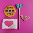 Small Extra Gifts - Mom - Includes Magnet, Pin, Coffee Sleeve, & Plant Pick