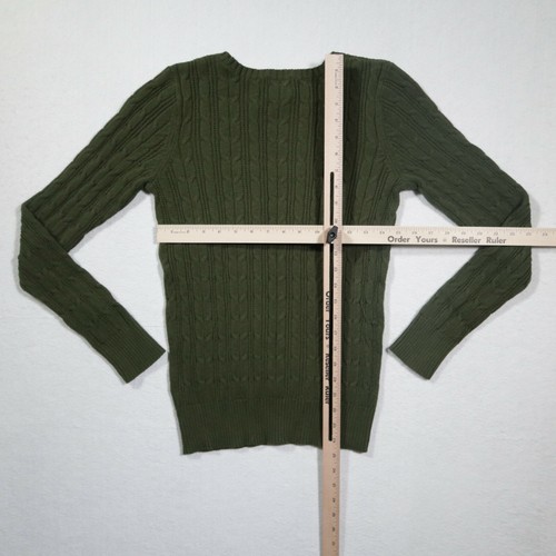 St Johns Bay Cable Knit Sweater Womens Crew Neck Long Sleeve Pullover - Picture 16 of 34