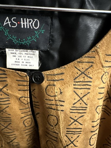 Poncho de cuero Ashro - Imagen 3 de 4