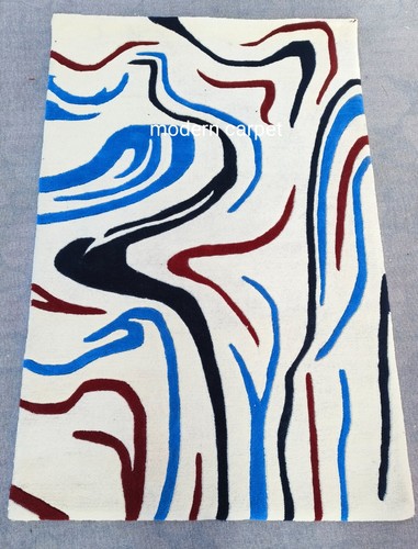 Melting Shape Rugs Handmade 100% Woolen Hand Tufted For Home Decoration - Picture 7 of 14