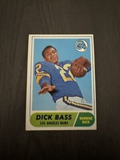 1968 Topps #2 DICK BASS Los Angeles Rams Football Card