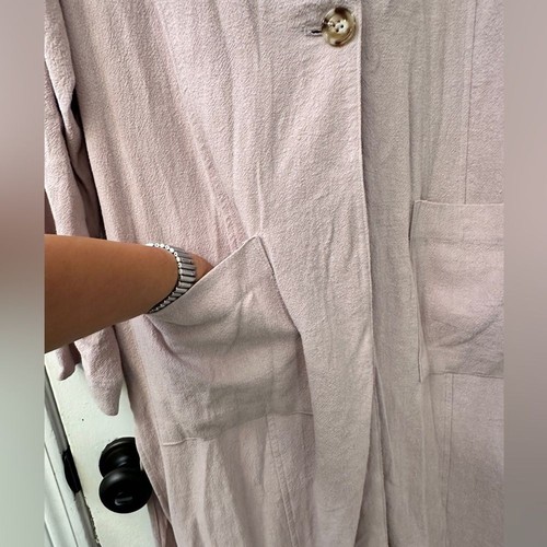 Sigrid Olsen Medium Leinenmischung Staubmantel Soft Blush Übergangsjacke - Bild 6 von 13