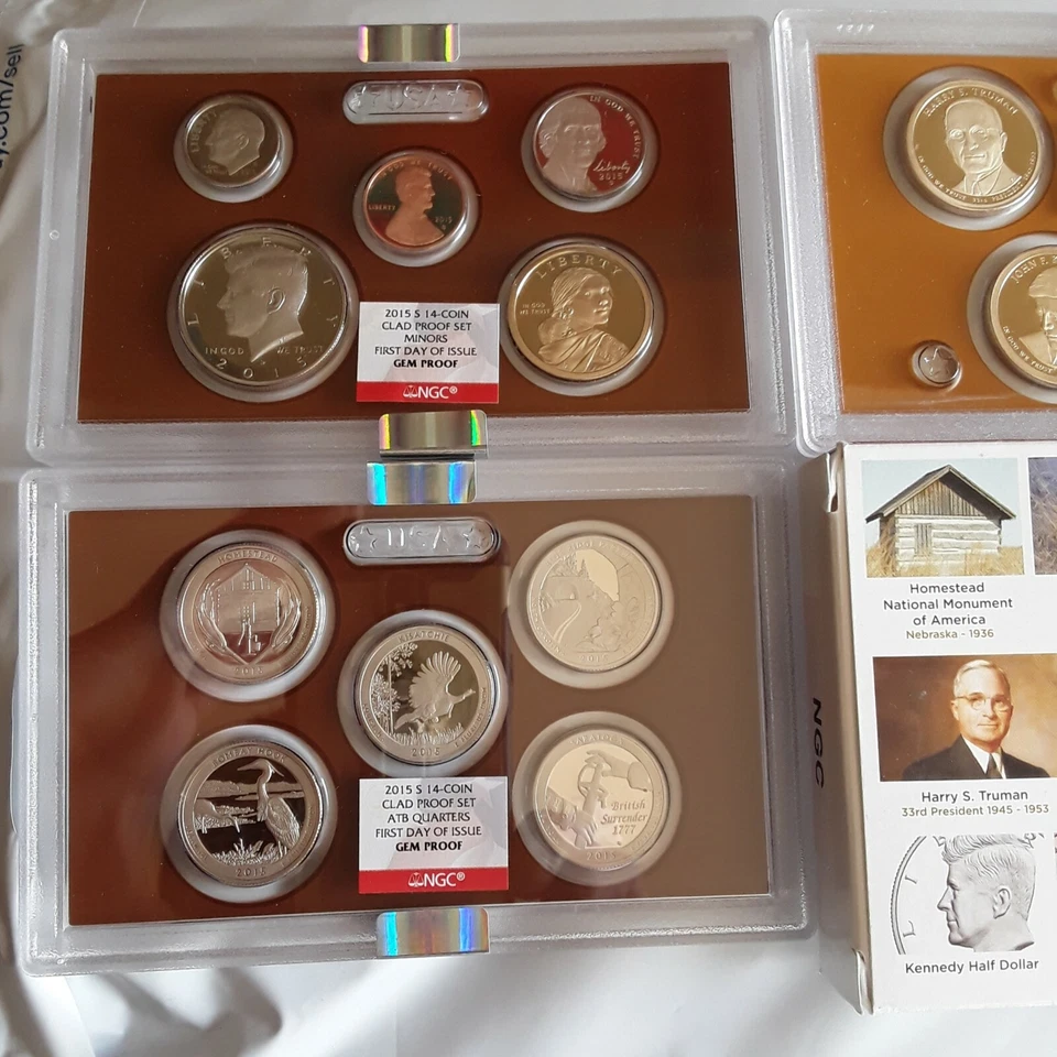 2015 US Mint Proof Set NGC 1st Day Of Issue GEM Proof Set 14 Coins in 3 slabs - Image 4 of 4
