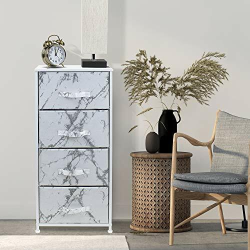 Nightstand Chest 4 Drawers Bedside Dresser Furniture for Bedroom Office Organize - Picture 3 of 8