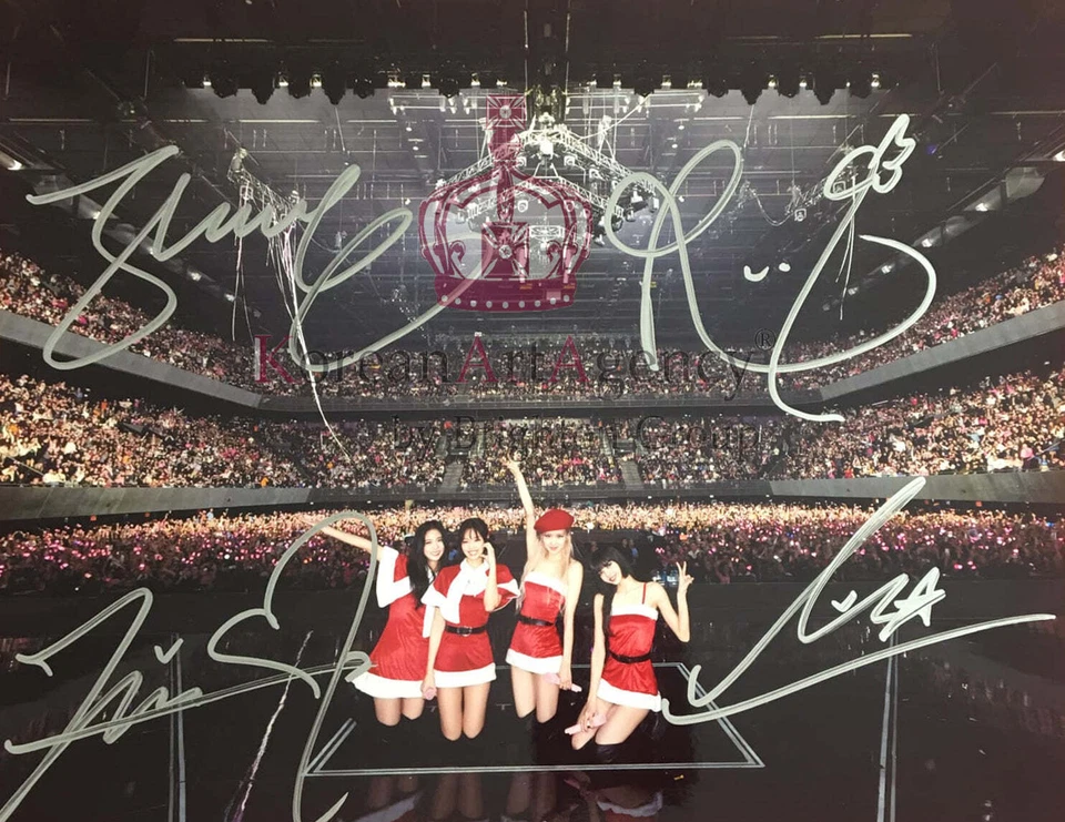 KOREAN ART AGENCY LTD Blackpink Jennie Rosé Lisa Jisso Born Pink World Tour Autograph 25cm x 20cm