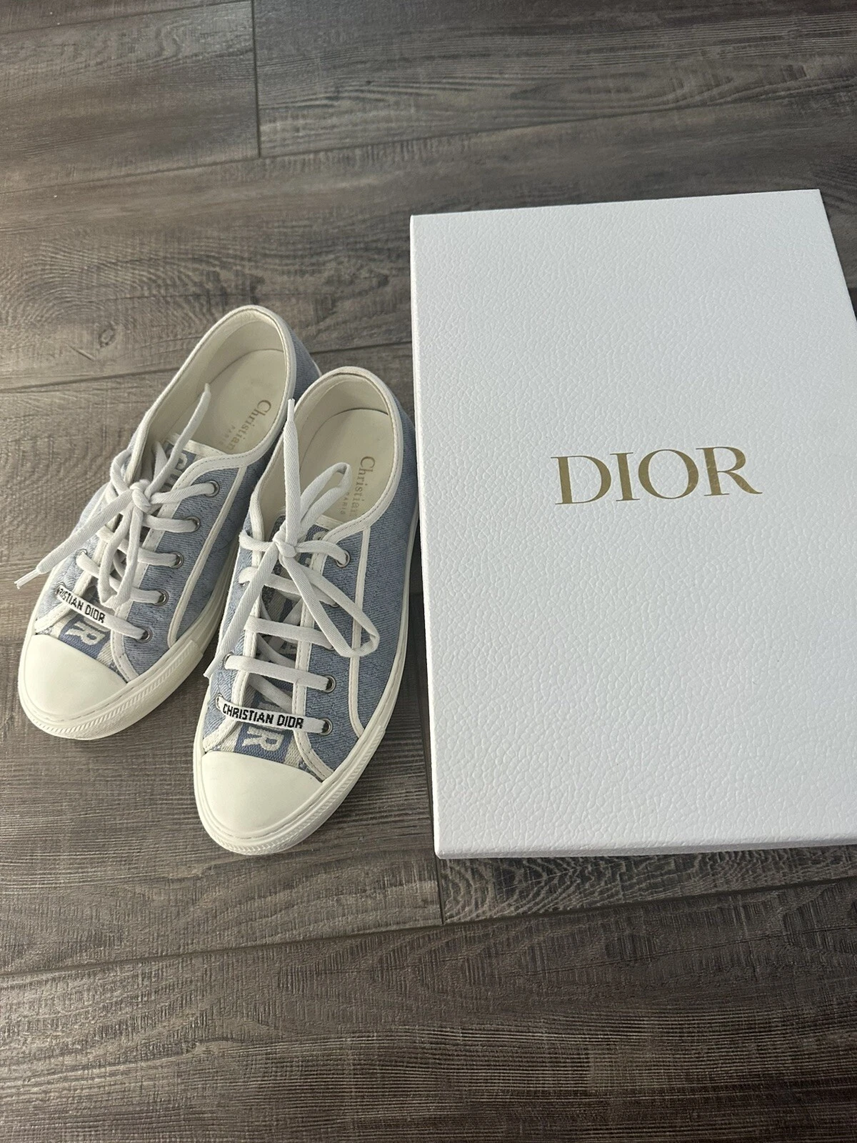 Baskets authentiques Dior Walk N denim taille 38