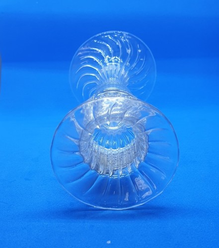 Candelabro in cristallo, con fascia in laminato Ag. Vintage anni '80. H=15cm - Foto 7 di 9