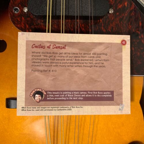 Bob Ross Collectable Card #43 Cactus at Sunset 2023 Cardsmiths - Picture 2 of 2
