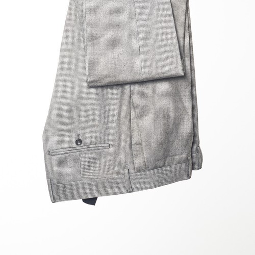 TIGER OF SWEDEN Pants Gray Micro Check Wool EU50 - Picture 3 of 4