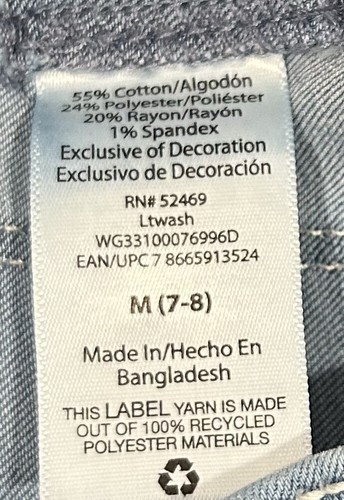 Jeggings Wonder Nation Niñas Azul Denim Envejecido Talla 7-8 - Imagen 4 de 10