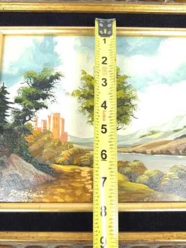 Original C. Rossini 1973 Öl auf Leinwand Gemälde Landschaft Schloss gerahmt - Bild 12 von 12