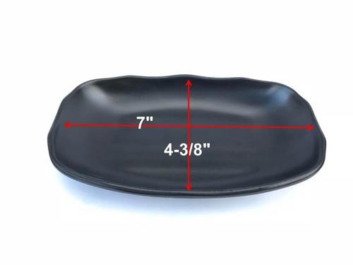 Oblong Dinner Plate Platter Sushi Sashimi BBQ Side Serving 7"~10" Melamine Black - Picture 9 of 12